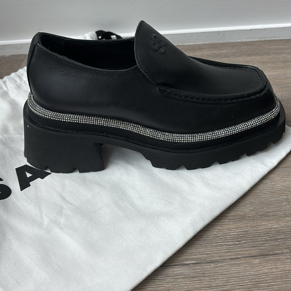 Sandro, chunky loafers with sparkly border, size 38 - Picture 3 of 6